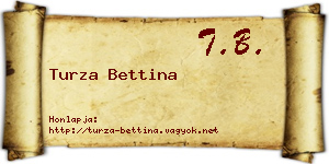 Turza Bettina névjegykártya